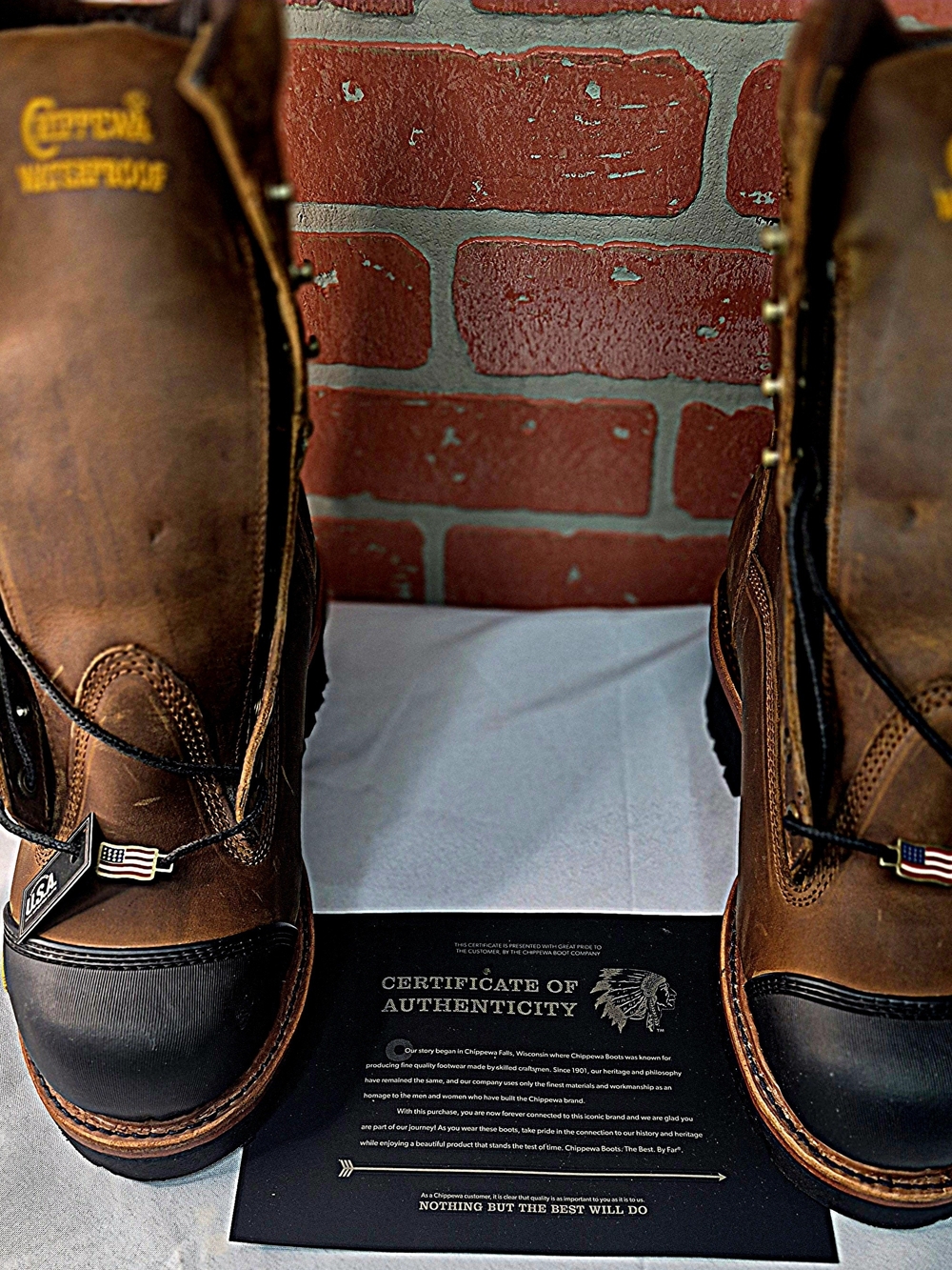 Authentic Chippewa Made in USA Waterproof Heavy-Duty Work Boots Size 9